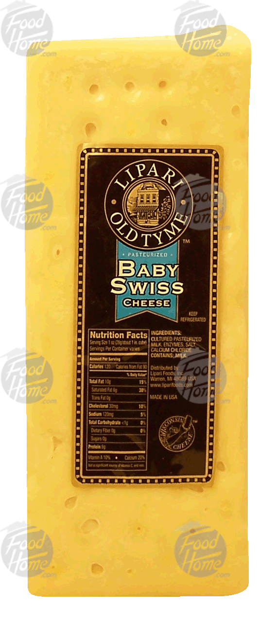 Lipari Old Tyme baby swiss cheese, sliced Full-Size Picture